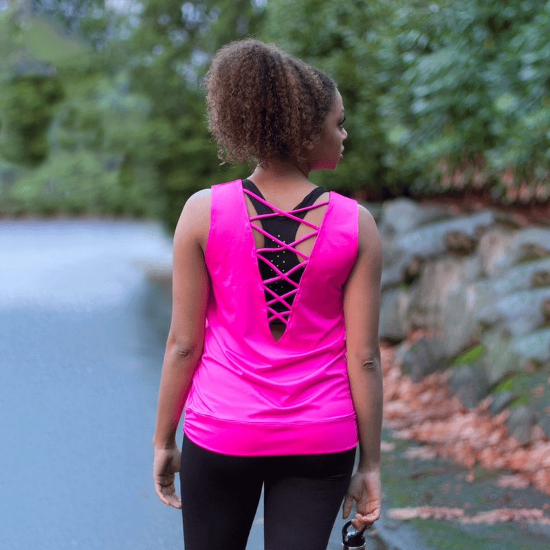 TEMA Athletics Women's Plus-Size Tank Top Solid Bungee Activewear Yoga  Workout Gym Hot Pink at  Women's Clothing store