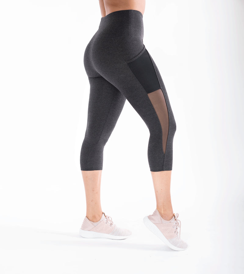 Women's Plus Size Active High Waist Tech Pocket Workout Leggings. •  Waistband with interior pocket and back zipper pocket • Figure sculpting  skinny leg design • Exterior side pocket along leg •