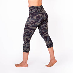 All in Motion Women's Camo Print Sculpted High-Waisted Capri Leggings 21  (Black/Gray, Small) at  Women's Clothing store